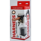 Насадка-фаллоимитатор на кожаных трусиках Harness Ultra Realistic 7  - 18 см. - LOVETOY (А-Полимер) - купить с доставкой в Южно-Сахалинске