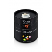 Массажная свеча с ароматом бубль-гума Bougie de Massage Gourmande Bubble Gum - 80 мл. - Plaisir Secret - купить с доставкой в Южно-Сахалинске