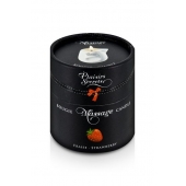 Массажная свеча с ароматом клубники Bougie de Massage Gourmande Fraise - 80 мл. - Plaisir Secret - купить с доставкой в Южно-Сахалинске