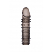 Дымчатая закрытая насадка ToyFa XLover с чешуйками и пупырышками - 13,5 см. - ToyFa - в Южно-Сахалинске купить с доставкой