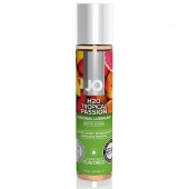 Смазка с ароматом тропических фруктов JO Flavored Tropical Passion - 30 мл. - System JO - купить с доставкой в Южно-Сахалинске