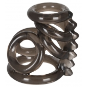 Дымчатая насадка на пенис и мошонку с гребнем Penis Hodenring - Orion - в Южно-Сахалинске купить с доставкой