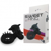 Чёрное эрекционное виброкольцо Sweet Ring с дельфинчиком - Baile - в Южно-Сахалинске купить с доставкой