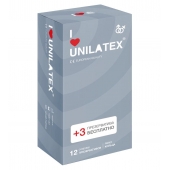 Презервативы с рёбрами Unilatex Ribbed - 12 шт. + 3 шт. в подарок - Unilatex - купить с доставкой в Южно-Сахалинске