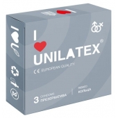 Презервативы с рёбрами Unilatex Ribbed - 3 шт. - Unilatex - купить с доставкой в Южно-Сахалинске
