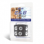 Ремень на член и мошонку 1.5  Cock Ring With Ball Strap - BlueLine - купить с доставкой в Южно-Сахалинске