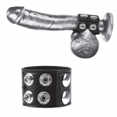 Ремень на член и мошонку 1.5  Cock Ring With Ball Strap - BlueLine - купить с доставкой в Южно-Сахалинске
