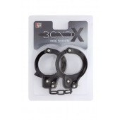 Чёрные наручники из листового металла BONDX METAL CUFFS BLACK - Dream Toys - купить с доставкой в Южно-Сахалинске