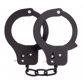 Чёрные наручники из листового металла BONDX METAL CUFFS BLACK - Dream Toys - купить с доставкой в Южно-Сахалинске