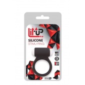Чёрное эрекционное виброкольцо LIT-UP SILICONE STIMU RING 3 BLACK - Dream Toys - в Южно-Сахалинске купить с доставкой