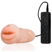 Мастурбатор-ротик с вибрацией REALSTUFF VIBRATING MASTURBATOR MOUTH - Dream Toys - в Южно-Сахалинске купить с доставкой