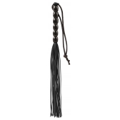 Чёрная мини-плеть из резины Rubber Mini Whip - 22 см. - Blush Novelties - купить с доставкой в Южно-Сахалинске