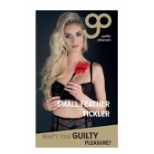 Пластиковая метелочка с красными пёрышками Small Feather Tickler - 32 см. - Blush Novelties - купить с доставкой в Южно-Сахалинске