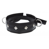 Полиуретановый ошейник с пуклями и D-кольцами Collar with Studs - Blush Novelties - купить с доставкой в Южно-Сахалинске