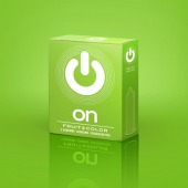 Цветные ароматизированные презервативы ON) Fruit   Color - 3 шт. - ON) - купить с доставкой в Южно-Сахалинске