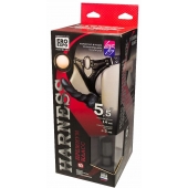 Пояс харнесс премиум класса WOMAN SIMPLEX(S) с 3 черными насадками - LOVETOY (А-Полимер) - купить с доставкой в Южно-Сахалинске