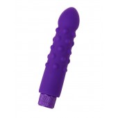 Фиолетовый вибратор с шишечками - 17 см. - A-toys