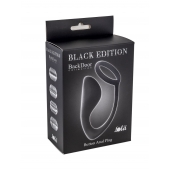 Чёрное эрекционное кольцо с анальной пробкой Button Anal Plug - Lola Games - в Южно-Сахалинске купить с доставкой
