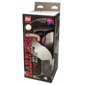 Кожаный пояс харнесс WOMAN LONG премиум класса с 3 насадками - LOVETOY (А-Полимер) - купить с доставкой в Южно-Сахалинске