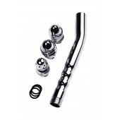 Металлический анальный душ с тремя насадками - ToyFa - купить с доставкой в Южно-Сахалинске