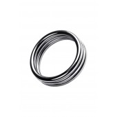 Металлическое эрекционное кольцо с рёбрышками размера L - ToyFa - в Южно-Сахалинске купить с доставкой