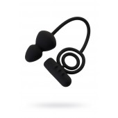 Чёрное эрекционное кольцо с вибростимулятором и анальным хвостом - Erotist Adult Toys - в Южно-Сахалинске купить с доставкой