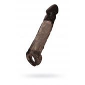 Чёрная насадка на пенис Tс подхватом - 19,5 см. - ToyFa - в Южно-Сахалинске купить с доставкой