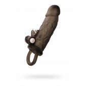 Чёрная насадка на пенис Toyfa XLover с вибрацией - ToyFa - в Южно-Сахалинске купить с доставкой