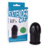 Чёрный латексный удлинитель пениса 2.5 in - Sitabella - в Южно-Сахалинске купить с доставкой