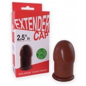 Коричневый латексный удлинитель пениса 2.5 in - Sitabella - в Южно-Сахалинске купить с доставкой