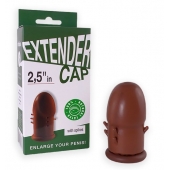 Коричневый латексный удлинитель пениса 2.5 in с шипиками - Sitabella - в Южно-Сахалинске купить с доставкой
