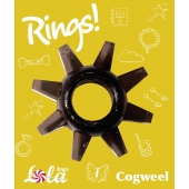 Чёрное эрекционное кольцо Rings Cogweel - Lola Games - в Южно-Сахалинске купить с доставкой