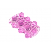 Розовая насадка на пенис Rings Armour - Lola Games - в Южно-Сахалинске купить с доставкой