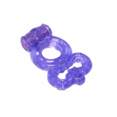 Фиолетовое эрекционное кольцо Rings Treadle с подхватом - Lola Games - в Южно-Сахалинске купить с доставкой