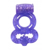 Фиолетовое эрекционное кольцо Rings Treadle с подхватом - Lola Games - в Южно-Сахалинске купить с доставкой