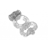 Прозрачное эрекционное кольцо Rings Treadle с подхватом - Lola Games - в Южно-Сахалинске купить с доставкой