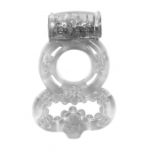 Прозрачное эрекционное кольцо Rings Treadle с подхватом - Lola Games - в Южно-Сахалинске купить с доставкой