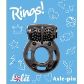 Черное эрекционное кольцо с вибрацией Rings Axle-pin - Lola Games - в Южно-Сахалинске купить с доставкой