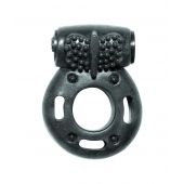 Черное эрекционное кольцо с вибрацией Rings Axle-pin - Lola Games - в Южно-Сахалинске купить с доставкой