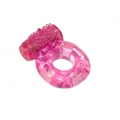 Розовое эрекционное кольцо с вибрацией Rings Axle-pin - Lola Games - в Южно-Сахалинске купить с доставкой
