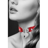 Красный чокер с замком в форме сердца - Bijoux Pour Toi - купить с доставкой в Южно-Сахалинске