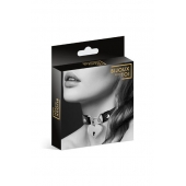 Черный чокер с замком в форме сердца - Bijoux Pour Toi - купить с доставкой в Южно-Сахалинске