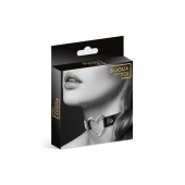 Чёрный чокер с кольцом в форме сердца - Bijoux Pour Toi - купить с доставкой в Южно-Сахалинске