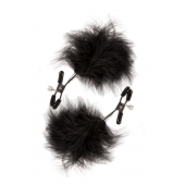 Зажимы для сосков с пухом FEATHERED NIPPLE CLAMPS - Blush Novelties - купить с доставкой в Южно-Сахалинске