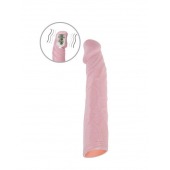 Телесная насадка с вибрацией Sex Expert - 18 см. - Sex Expert - в Южно-Сахалинске купить с доставкой