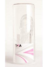 Прозрачная гелевая насадка с клиторальным отростком - 13 см. - Toyfa Basic - в Южно-Сахалинске купить с доставкой