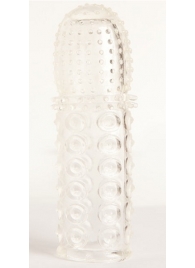 Прозрачная закрытая гелевая насадка - 13,5 см. - Toyfa Basic - в Южно-Сахалинске купить с доставкой