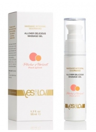Универсальный массажный гель-смазка Allover Delicious Massage Gel с ароматом персика и аброкоса - 50 мл. - YESforLOV - купить с доставкой в Южно-Сахалинске