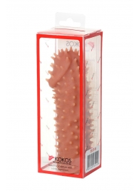 Телесная насадка на фаллос с имитацией шипов KOKOS Extreme Sleeve 07 - 14,7 см. - KOKOS - в Южно-Сахалинске купить с доставкой
