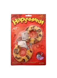 Металлические наручники с леопардовой плюшевой отделкой - Сима-Ленд - купить с доставкой в Южно-Сахалинске